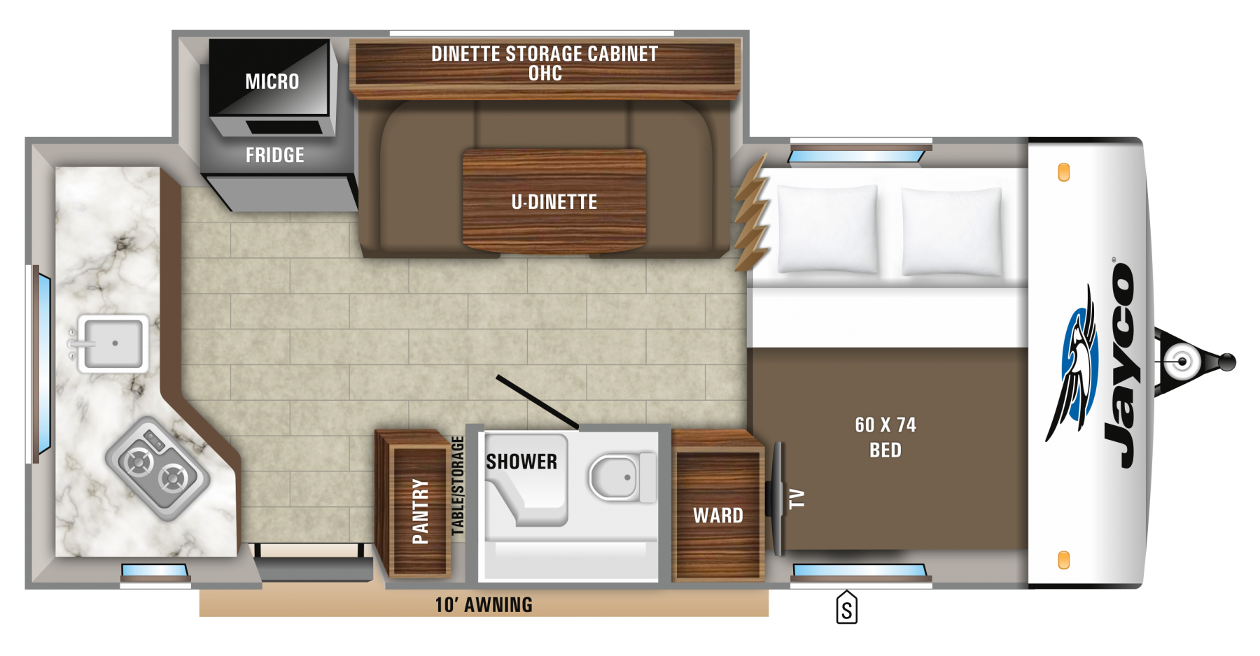 Схема модели Jayco Hummingbird, 17RK