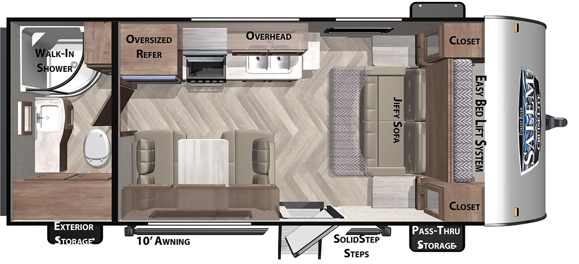 Схема модели Forest River Salem Cruise Lite, 171RBXL