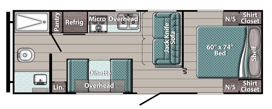 Схема модели Gulf Stream Ameri-Lite, 241RB